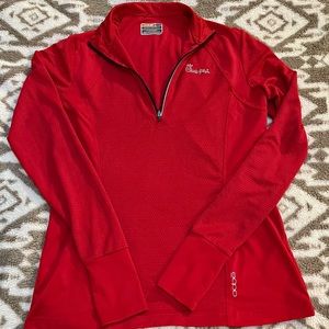 Red Chick-fil-a Pullover Collared Long Sleeve Shirt Jacket
